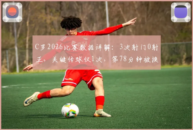 C罗2026比赛数据详解:3次射门0射正,关键传球仅1次,第78分钟被换下场原因分析