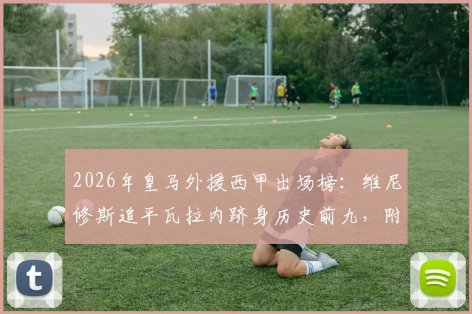 2026年皇马外援西甲出场榜：维尼修斯追平瓦拉内跻身历史前九，附详细球员数据与排名解析