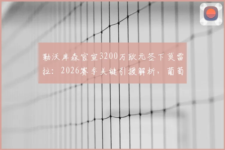 勒沃库森官宣3200万欧元签下莫雷拉:2026赛季关键引援解析,葡萄牙新星技术特点与阵容适配性全览